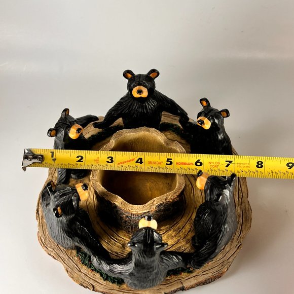 Vtg Circle Of Bears Bear Foots Jeff Fleming Big Sky Carvers Votive Candle Holder - Picture 16 of 16